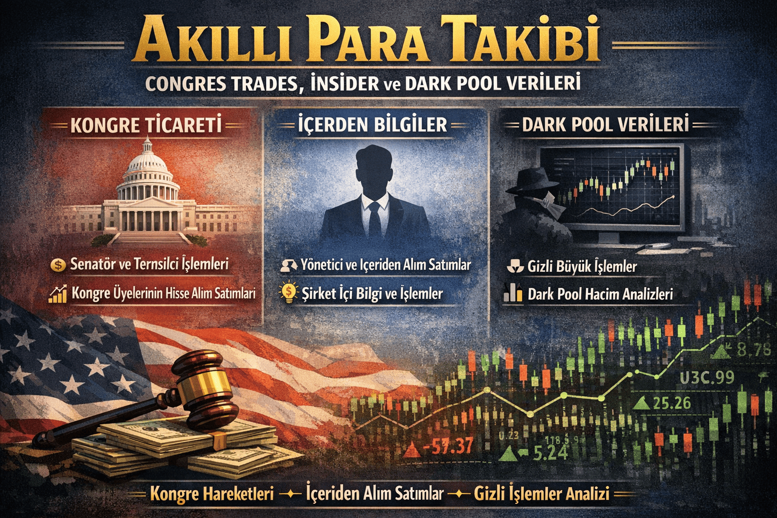 Akıllı Para Takibi | Congress, Insider, Dark Pool | 2026